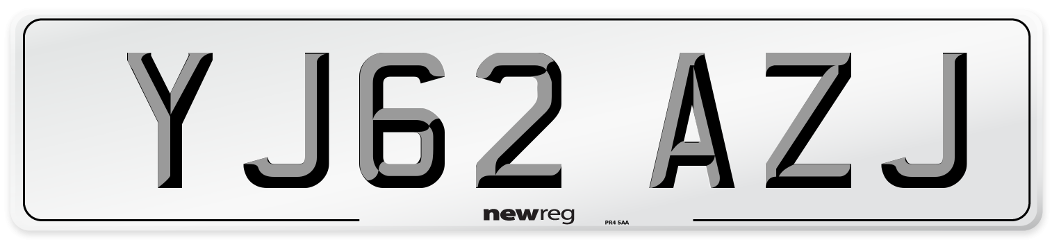 YJ62 AZJ Number Plate from New Reg